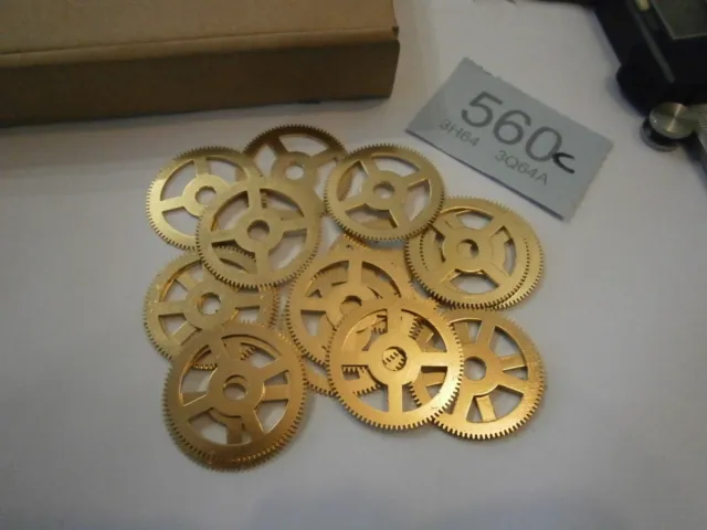 Clock Wheels Job Lot as seen in picture to clear, spares parts mantle wall 560C