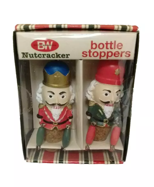 Boston Warehouse Nutcracker bottle stoppers Christmas