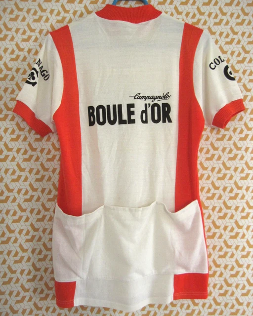Maillot Cycliste Vintage Bianchi Sonauto - Bleu Et Blanc - Années 70 - Taille M - Acrylique