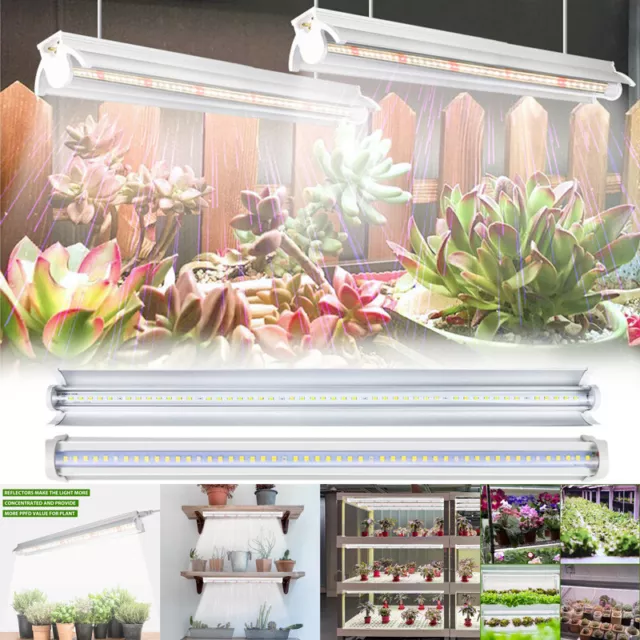 LED T5 Grow Light 5000K Full Spectrum Strip Tube Indoor Plants Expandable Lamp