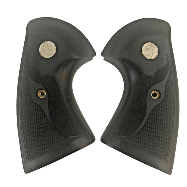 COLT PYTHON TARGET Grips SilverBlack Checkered Stipple Swish SILVER ...