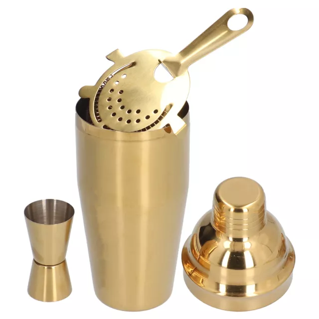 (Golden Set)Cocktail Set Fashionable 750ml Stainless Steel Barware Tool Kit SN