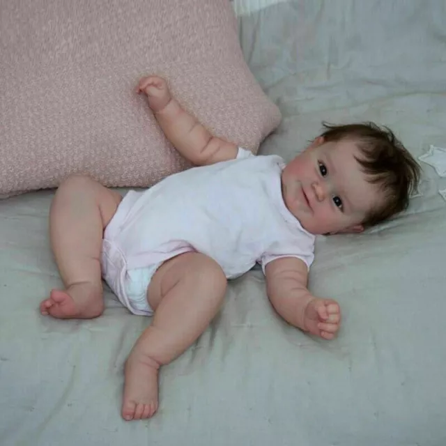 20in Real Reborn Baby Doll Full Body Vinyl Girl Cute Newborn Toddler Gift Toys