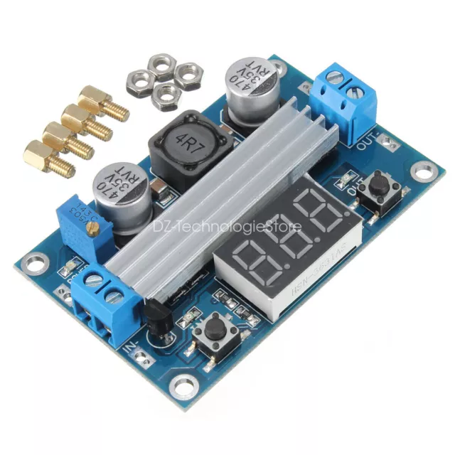 LTC1871 100W 3-35V 12V to 3.5-35V Boost Step-up Module LED Voltmeter Heat Sink