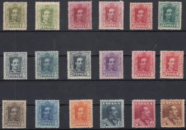 Serie Alfonso Xiii ** 310/323 + 310A+315A+315B+317A - Año 1922 - Mnh - Lujo