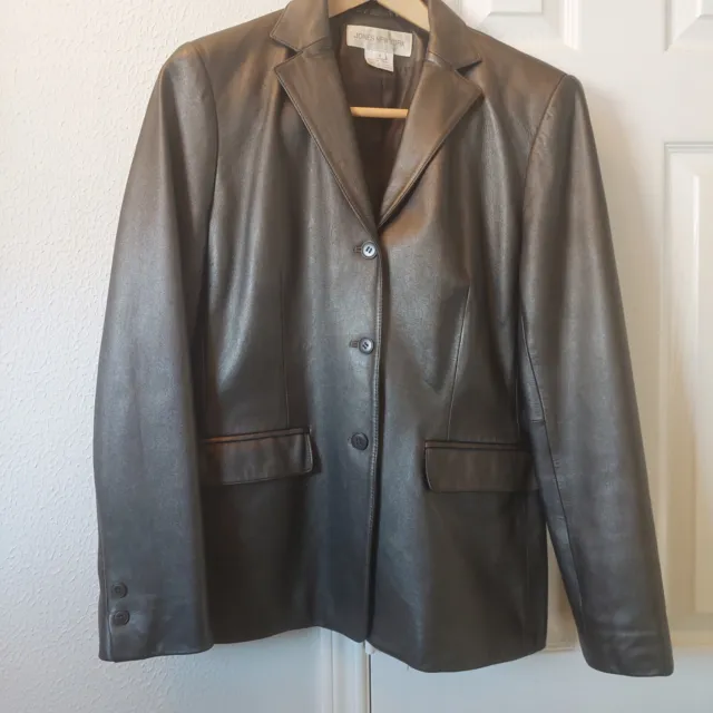 jones new york women's leather jacket