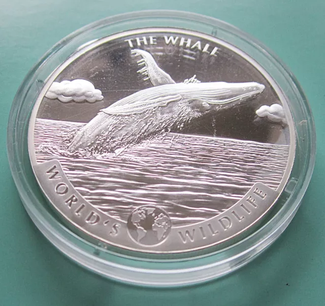 1 Oz Silber Kongo World`s Wildlife The Whale Wal Blauwal Neu+ 2. Wahl