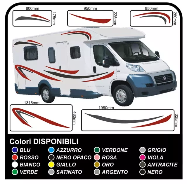 kit completo adesivi per CAMPER grafica vinile adesivi decalcomanie Set Camper