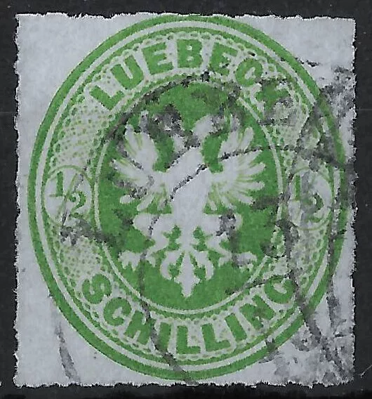 LÜBECK 1863 : MiNr. 8 : 1/2 Schilling : K2 LUEBECK.