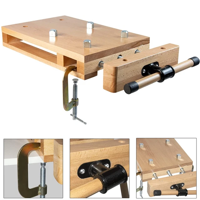 Étau de travail du bois de bureau en bois dur avec serrage supérieur