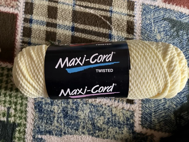 Maxi-Cord Macrame Macrame Cable Amarillo Hilo Torcido Alto Brillo Polipropileno-De Colección