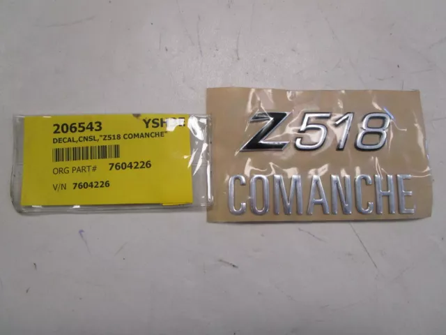 Ranger Boat Raised Z518 Comanche Decal Black & Silver 7604226 Marine Boat