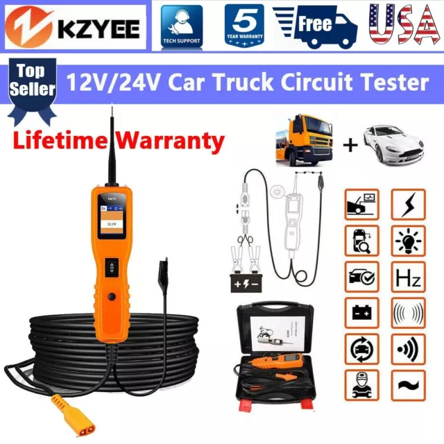 12V/24V Car Power Electrical Tester Circuit Test Avometer Probe Diagnostic Tool