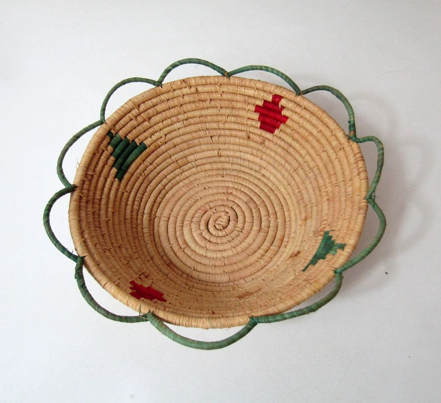 Ancienne Corbeille En Osier Pour Vin, Panier Rotin Avec Anse Et Anneau, Déco Rustique