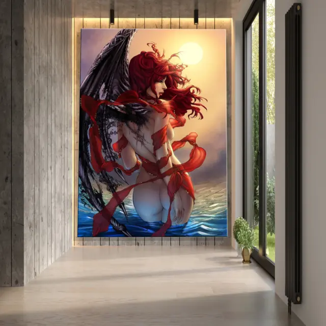 Pintura en lienzo de arte abstracto de Ángel Sexy, arte de pared,...