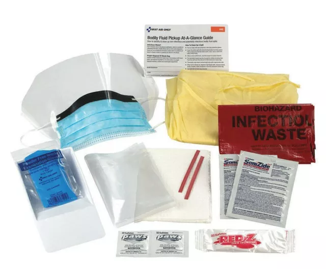 First Aid Only 214-P Bodily Fluid Clean-Up Pack Kit - 16 Pcs.