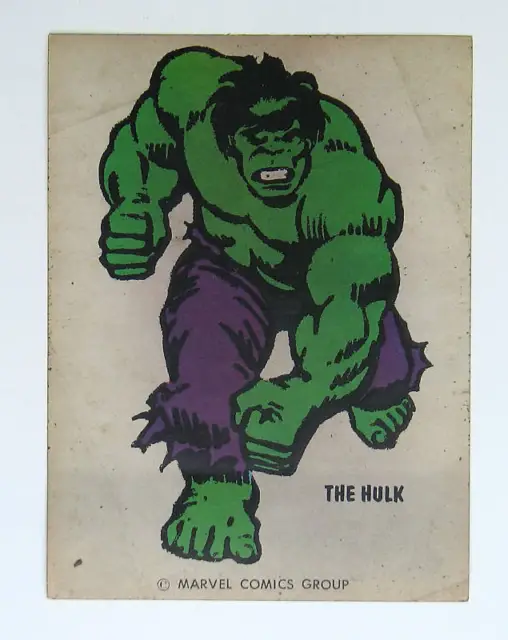 Marvel Mini Iron-On Incredible Hulk 1976 Rare Mail Prem