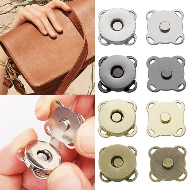 Thin Magnetic Purse Snap Set 18mm Silver, 3/4 Silver Tone Magnetic Snap,  Snaps Sold Single and in Sets, Purse Closure Hardware, Purse Snap - Etsy