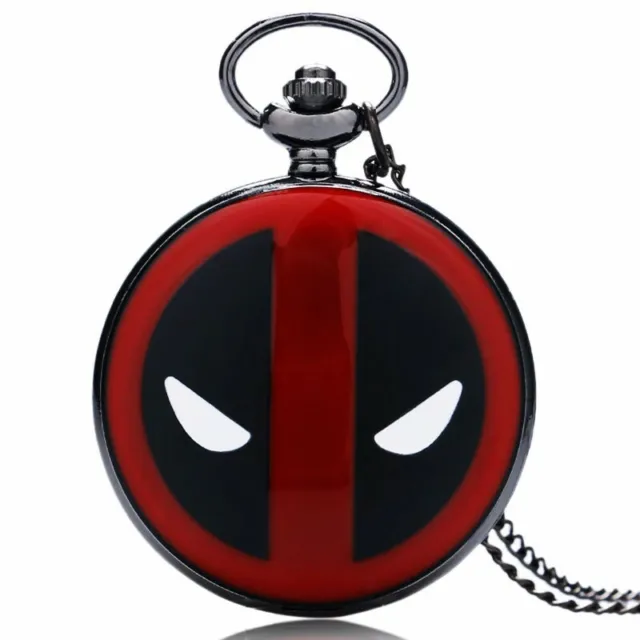 Deadpool Spiderman Chain Pocket Watch New
