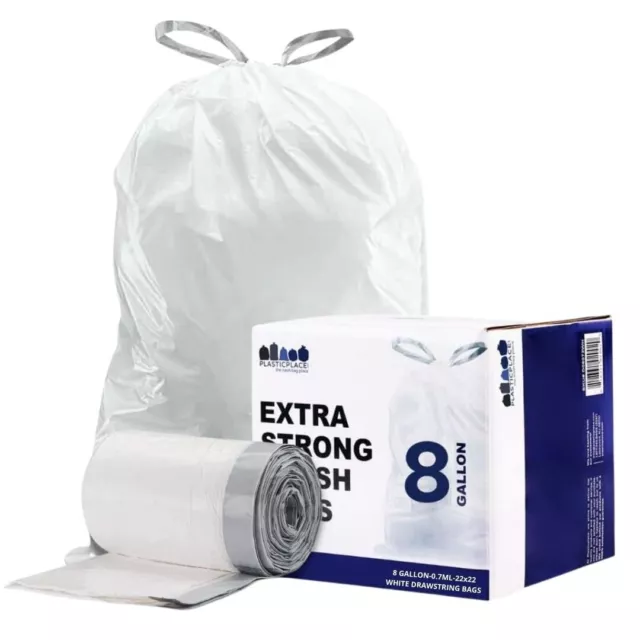 Plasticplace 8 Gallon Trash Bags Lavender and Soft Vanilla Scented , 200 Count