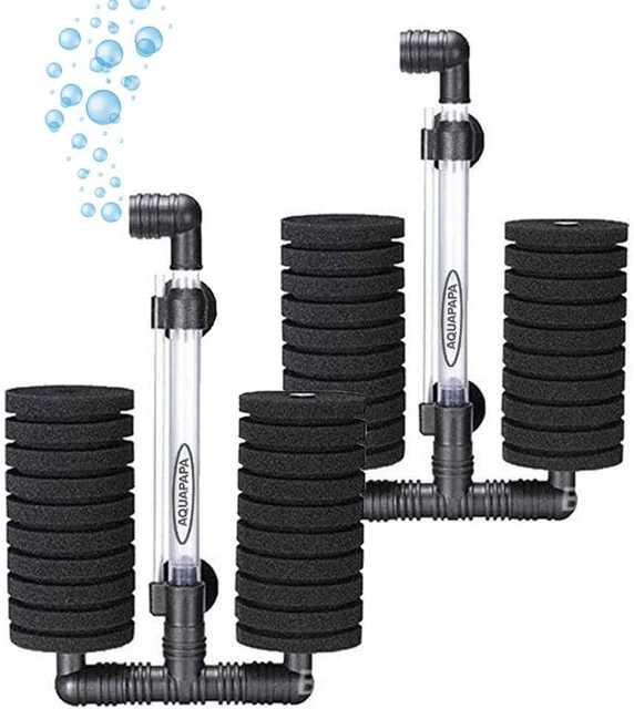 AQUAPAPA Pack of 2 Bio Sponge Filter for Fry Betta Shrimp Aquarium Fish Tank Up