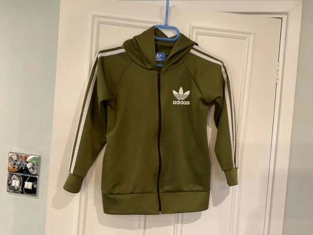 Girls Adidas Originals 3 Stripe Hooded Jacket Age 9-10 Years