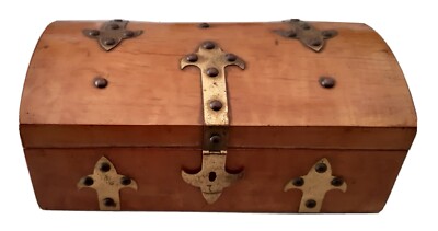 ANTICO BAULE/FORZIERE/TOOL BOX LEGNO METALLO TARGA ALESSANDRO CALZONI BOLOGNA 