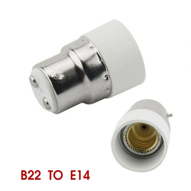 Lot De 10 Adaptateurs De Douille B22 Vers E14 - Convertisseur D'ampoule - Matière PBT Résistante à La Chaleur (85°C) - Pour Lampes LED