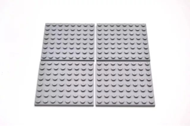 LEGO 4 x Basisplatte neuhell grau Light Bluish Gray Plate 8x8 41539