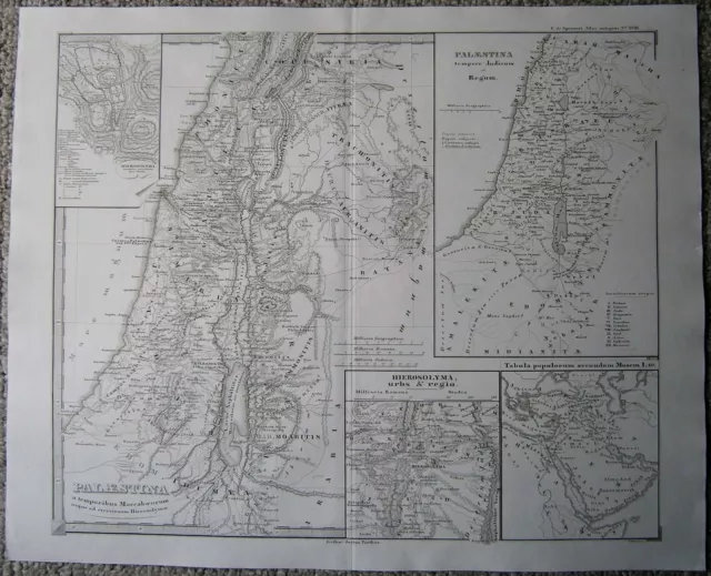 1850 Spruner historical map PALESTINE (#18)