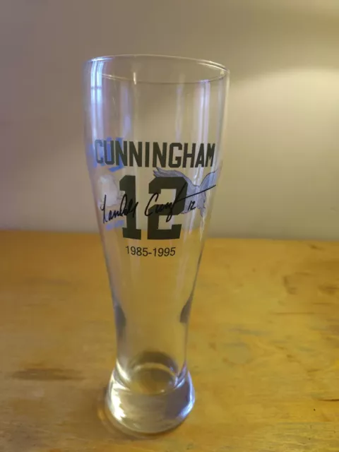 Phila Eagles #12 Signed Randall Cunningham Miller Lite Pilsner Beer Glass