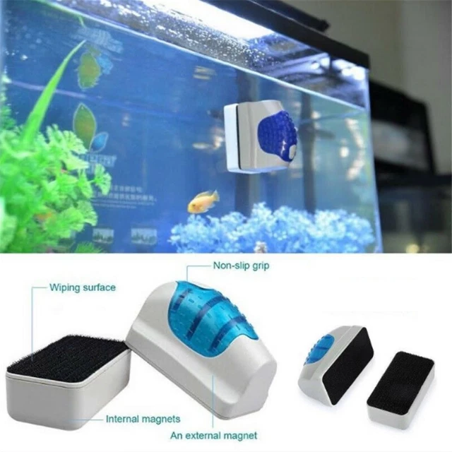 Spazzola durevole piccola vasca per pesci raschietto alghe pulitore acquario spazzola magnetica