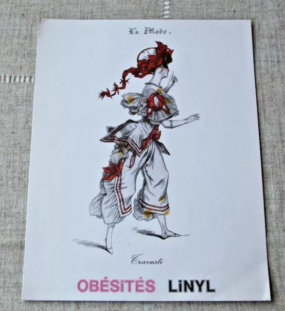 Lot De 5 Reproductions Publicitaires – Mode De Paris / Labo / Années 50