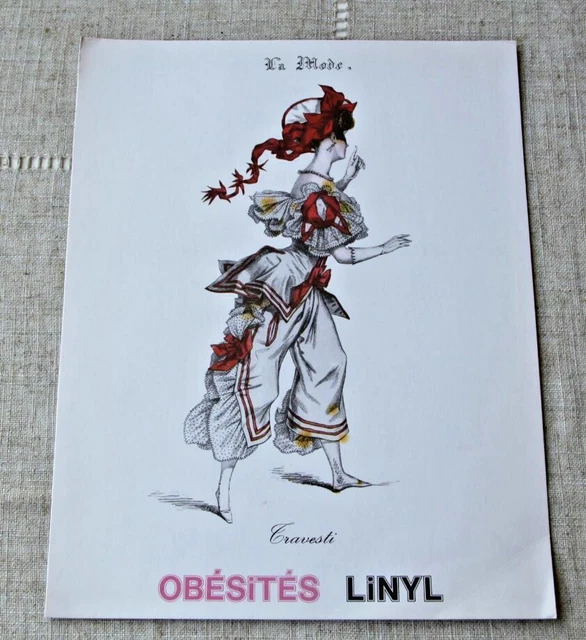 Lot 5 Giclee Canvas/Fashion de Paris / Adv Lab/Obesite Linyl / Years 50