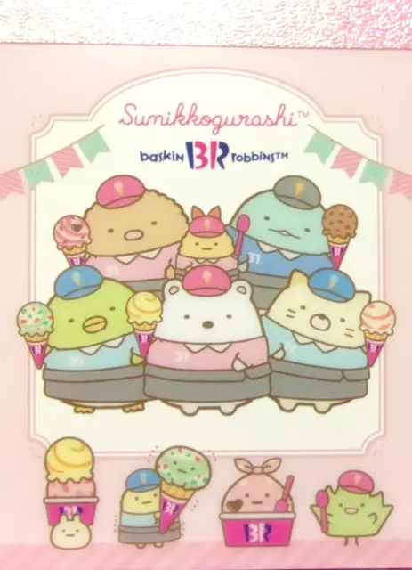 San-X Sumikko Gurashi Baskin Robbins 31 Ice Cream Mini Memo Pad Made in Japan