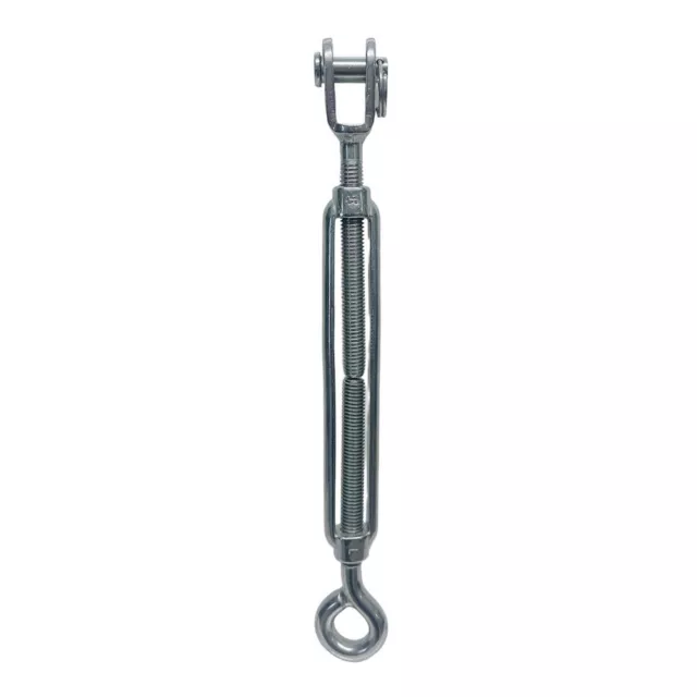 Marine Grade Stainless Steel Jaw Eye 1/4" x 2-3/4" Turnbuckles for Cable Rope