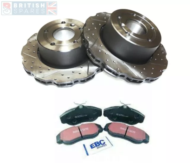 Discovery 98-04 Td5 - Front Drilled And Grooved Wavy Performance Brake Kit Ebc