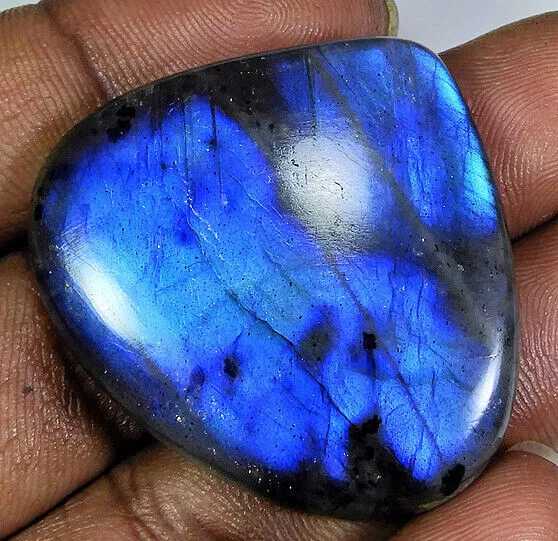 Pierre précieuse lâche cabochon de poire bleu labradorite bleu naturel 35 x...