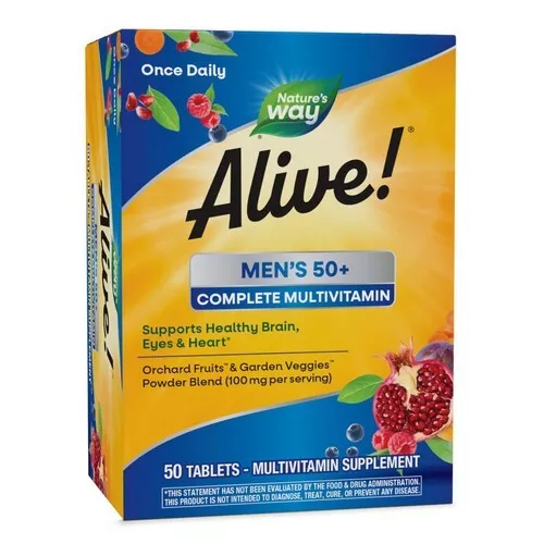 Alive! Homme 50 + Multi-Vitamines & Multi-Mineral 50 Nombre Par Nature's Way