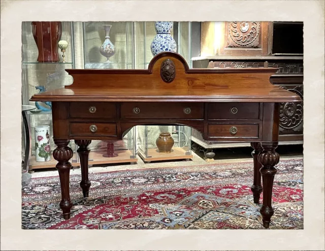 Antique fine quality Mahogany Library table / Kneehole Desk Georgian Circa 1820