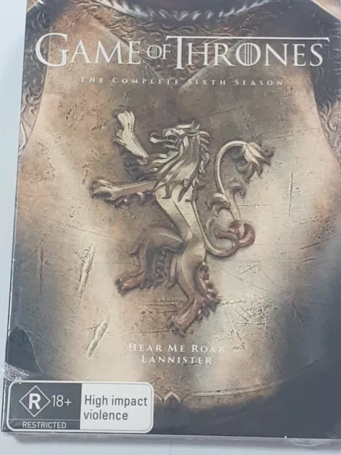 Game of Thrones Complete Season 6 (DVD, 2016) Sci-Fi  Fantasy  Region 4