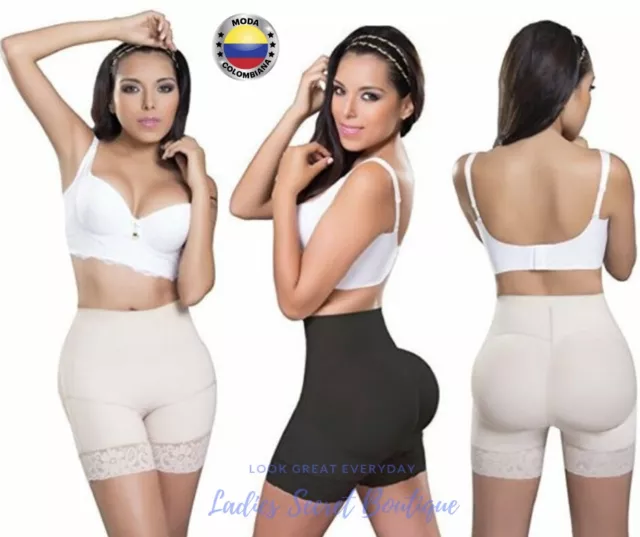 Fajas MD Originales Colombianas Women Powernet Shorts Butt Lifter