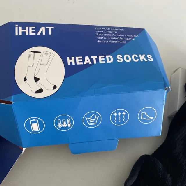 iheat Socks for Men Women,USED Rechargeable Electric Heated Socks With batte