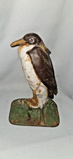 ANTIQUE ALBANY FOUNDRY Cast Iron HERON BIRD DOORSTOP - Door Stop 7.5"