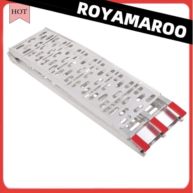 Aluminum 7.5' Folding Loading Ramp Lawnmower ATV Truck Motorcycle Ramp Bike