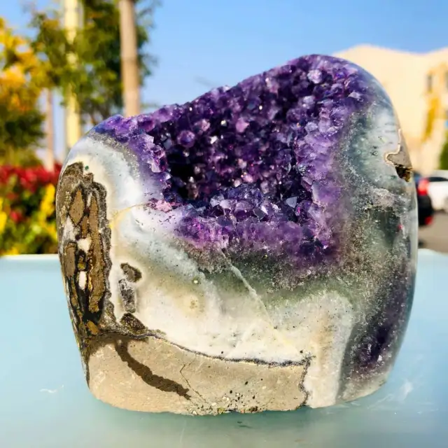 1174g Natural Amethyst Geode Mineral Specimen Crystal Quartz Energy Decoration