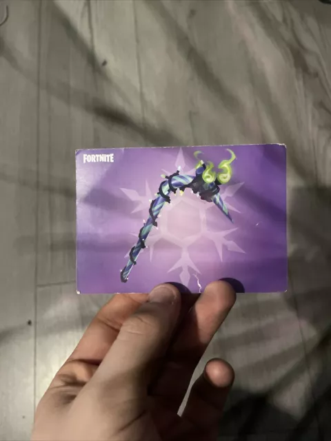 Fortnite Minty Pickaxe Card - Collector Scratched &Used Code Fast