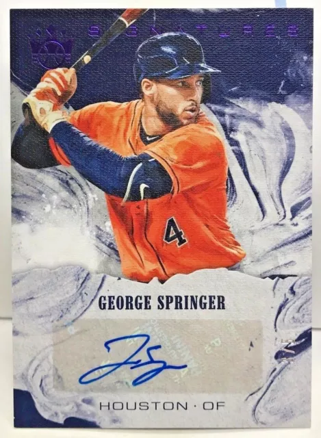 George Springer 2018 Diamante Kings Dk Firme Fotl Viola Autografo Auto # D /5