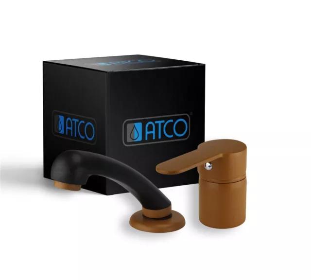 ATCO® RONDO HD (braun) Friseur Waschbeckenarmatur Handbrause Friseurarmatur