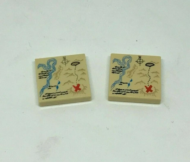 LEGO Pirates of the Caribbean: 2x Tile 2x2 Card - REF 3068bpb0148 - Set 4195